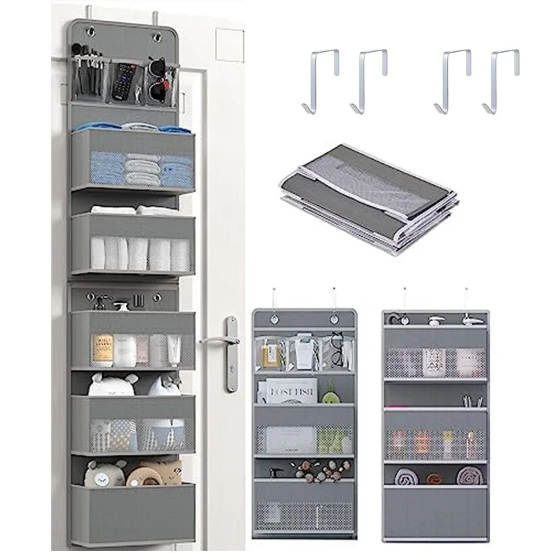 

Six-layer Zipper Combination Door Storage, Mobile Phone Storage Bag, Hanging Crib Underwear Hanging Storage Bag
