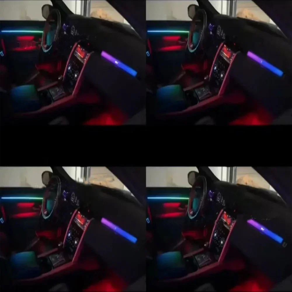 

Автомобильный окружающий свет для Land Rover Discovery Sport 2020-2024, светодиодная лампа для приборной панели, дверная атмосферная лампа с подсветкой, кнопка управления через приложение