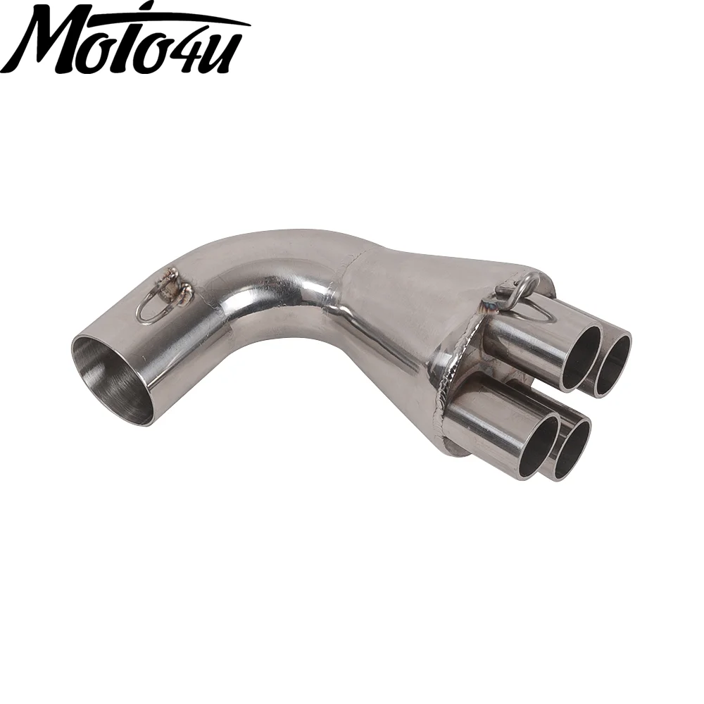 MOTO4U For BMW K75 K100 K1100 90 Degree Cafe Racer Stainless Steel Exhaust Adapter Muffler Kit Upgrade 4 in 1 Collector