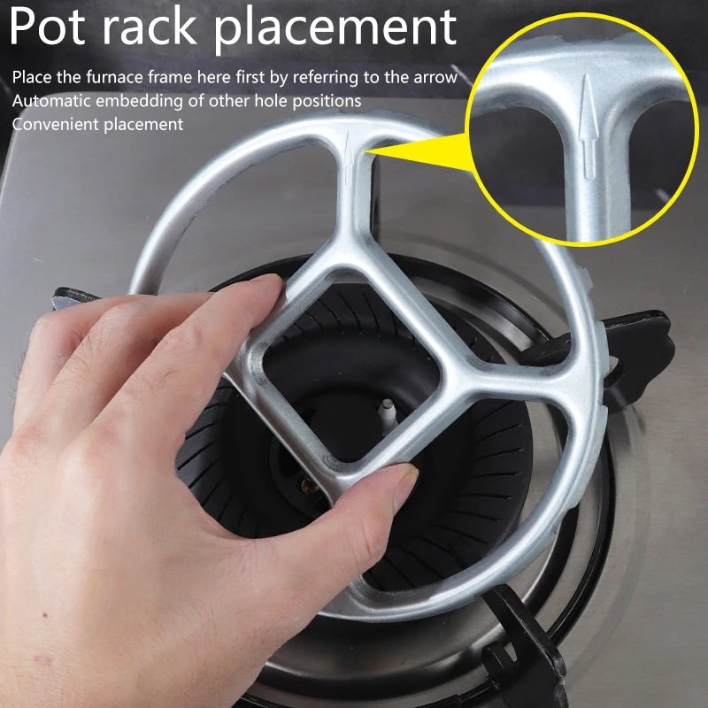 /KQM/Kitchen DIY Accessories Wok Pan Support Rack Small Stove Pot Burners Wok Auxiliary Support Gas Round Bottom Stand 1PC