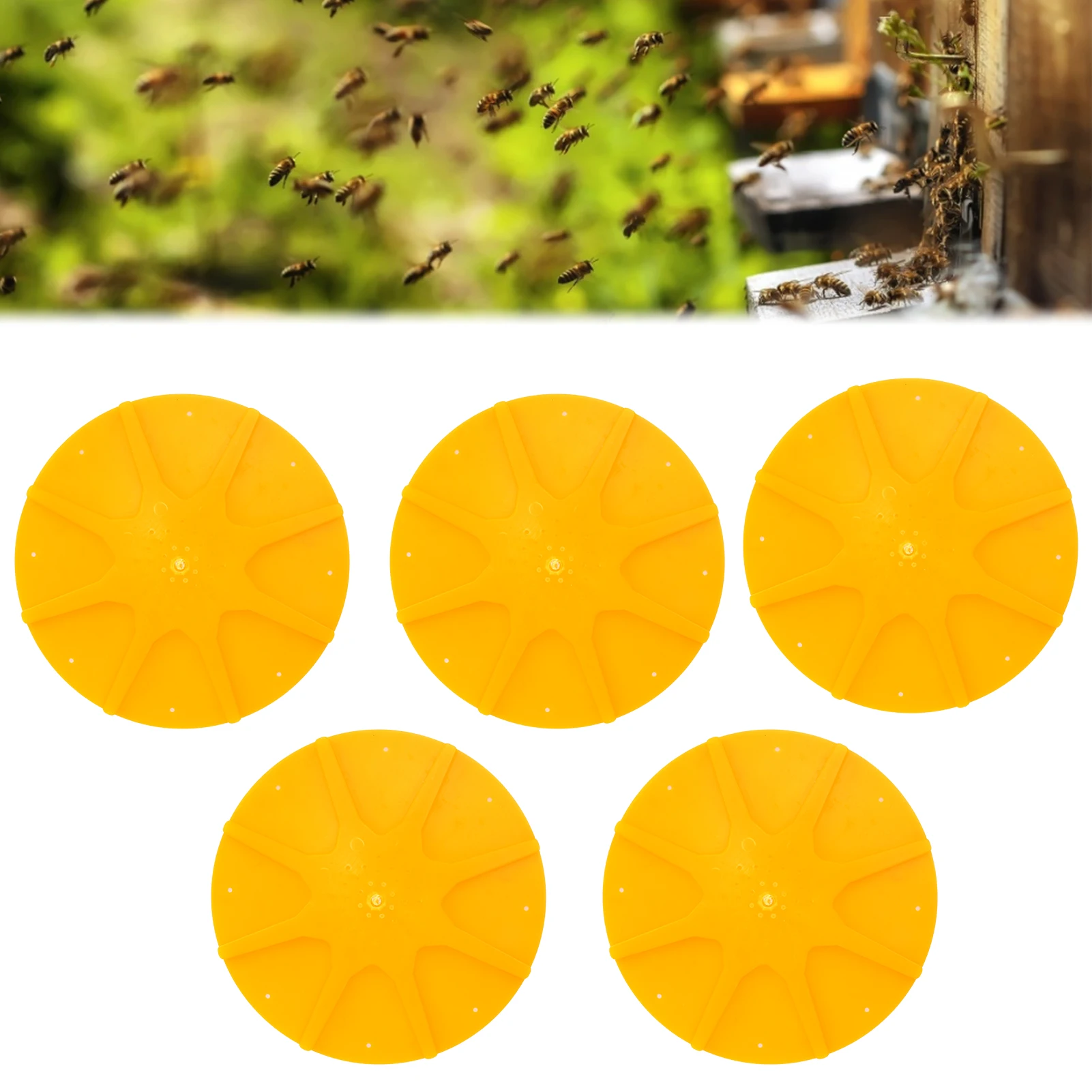 5 Pieces Of 8‑Way Bee Escape Equipment Beekeeping Beehive Round Beekeeper Tool For Beekeeping