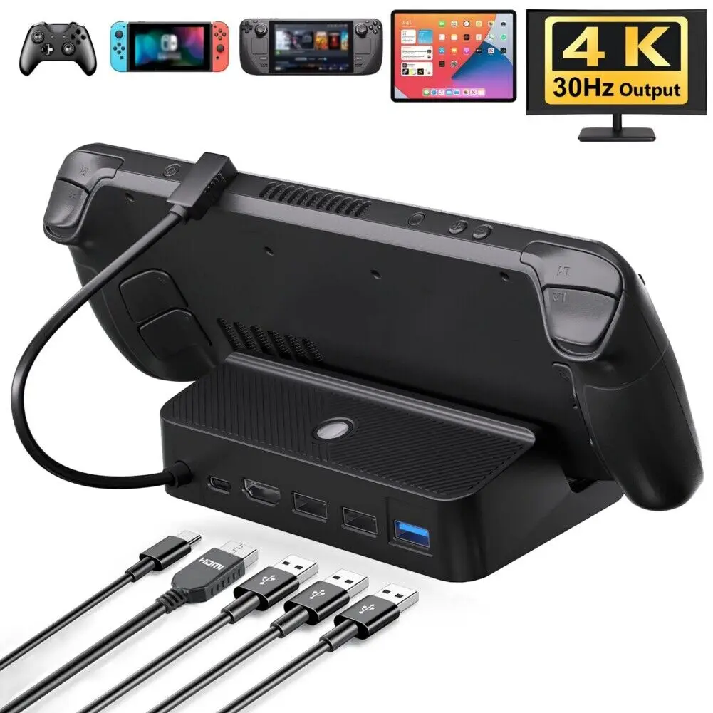 5-In-1 Steam Deck Game Console Expansion Dock Base Type C Docking Station For Charging With TV Mode Wholesale