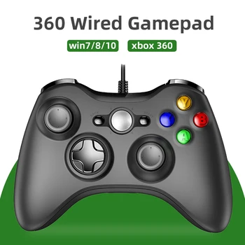 Przewodowy gamepad XBOX 360 obsługuje smukły gamepad Xbox 360 PC obsługuje Steam i może dostosować się do Win7/10