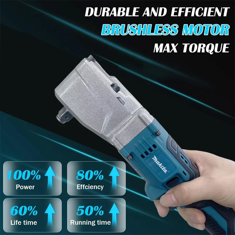 

✈️1100N.m Makita Ratchet Wrench Electric Driver 1/2'' Brushless Removal Screw Nut Car Repair Tool， For Makita 18V Battery