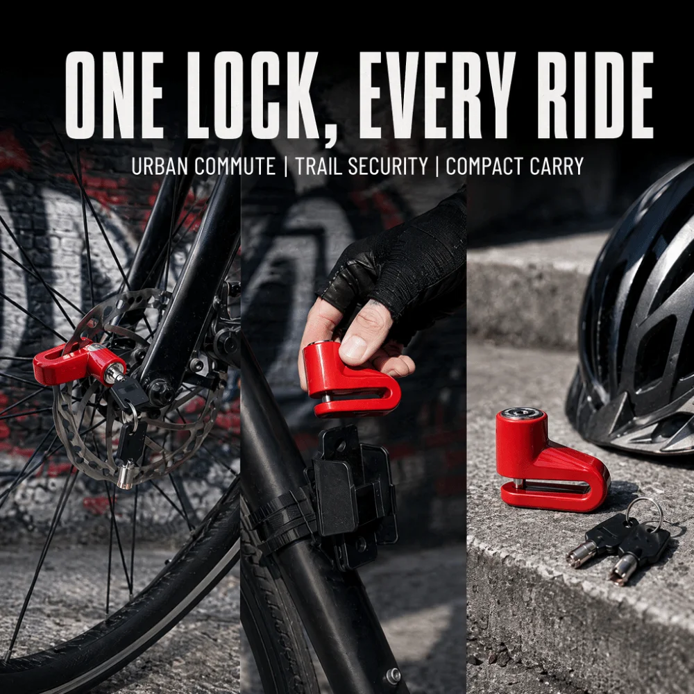 Portable Steel Wire Bicycle Disc Brake Lock Key Lock with Bracket Anti Theft Lock Heavy Duty Security Bike Lock Electric Scooter