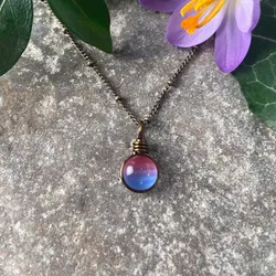 Bisexual Pride Necklace Bi Pride LGBT Jewelry Queer Subtle