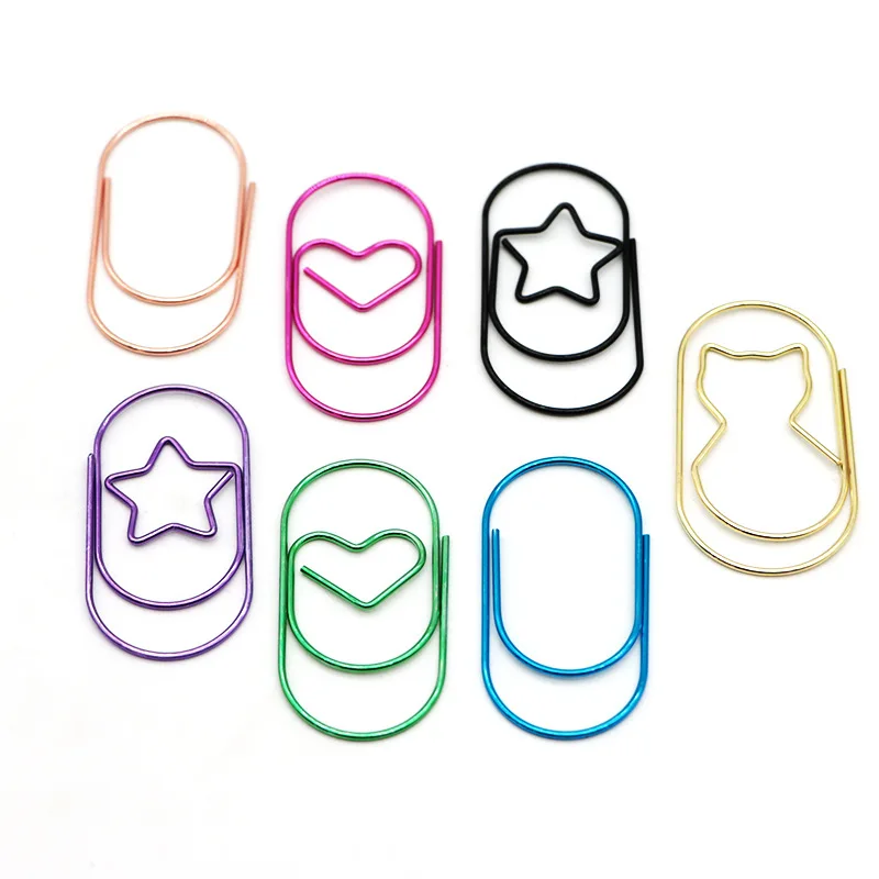

50mm Large Paper Clip Creative Clamp Nice Colors Paper Clips Metal Paper Pins Bookmark Metal Clip Stationery Binding Accessories