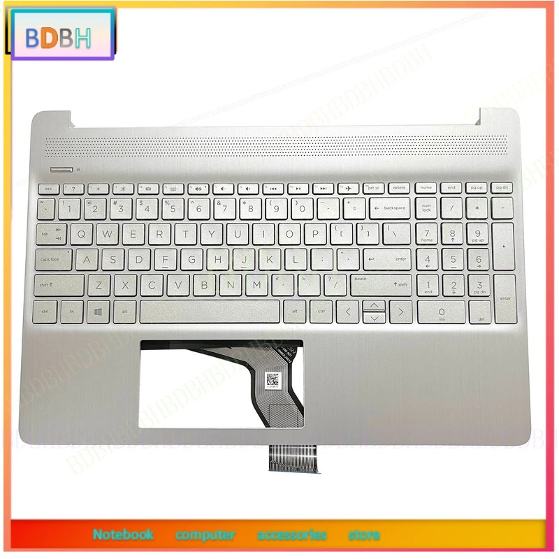 Original NEW US Keyboard for HP 15-EF 15S-EQ 15-DY 15S-FQ Laptop Palmrest Upper Cover Top Case Backlit L63578-001 L63579-001