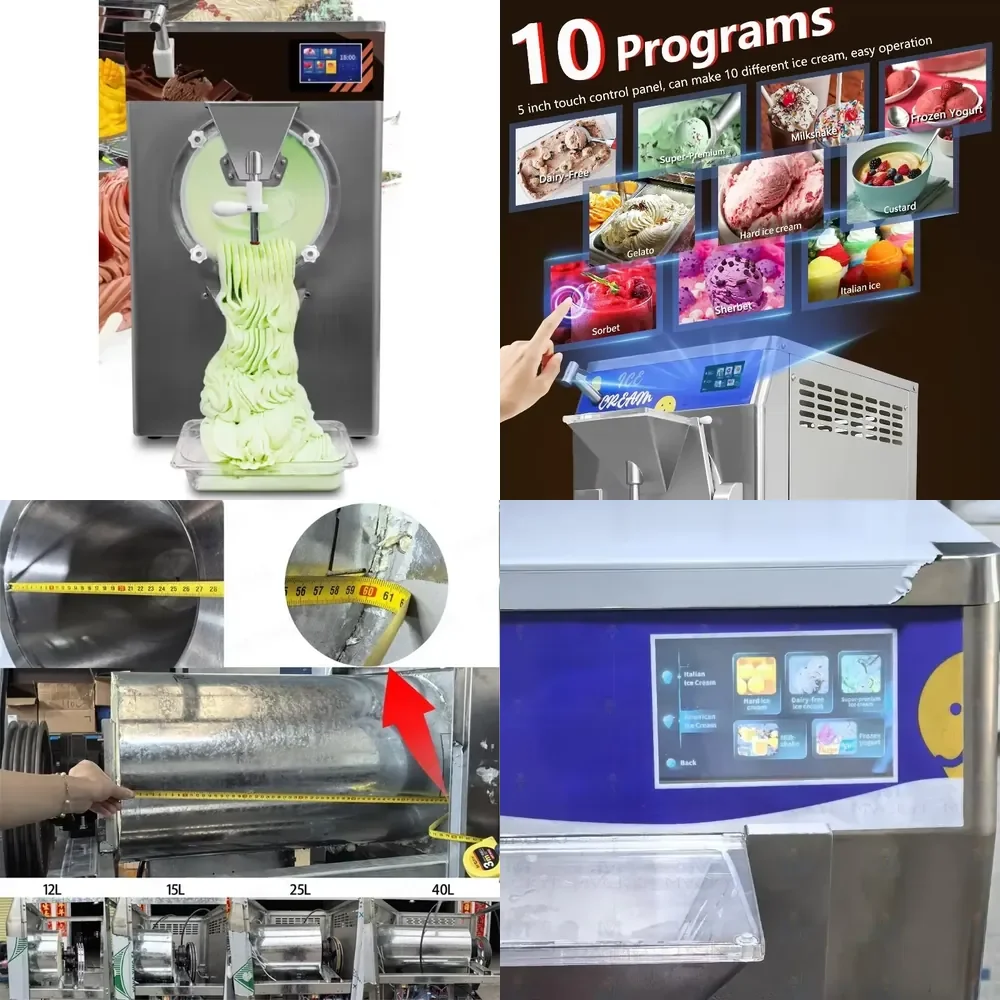 2026 Hot Sale Italian Ice Cream Distributor for 60 100 160L H Gelato Batch Freezer with 10 Program Patent Large Capacity