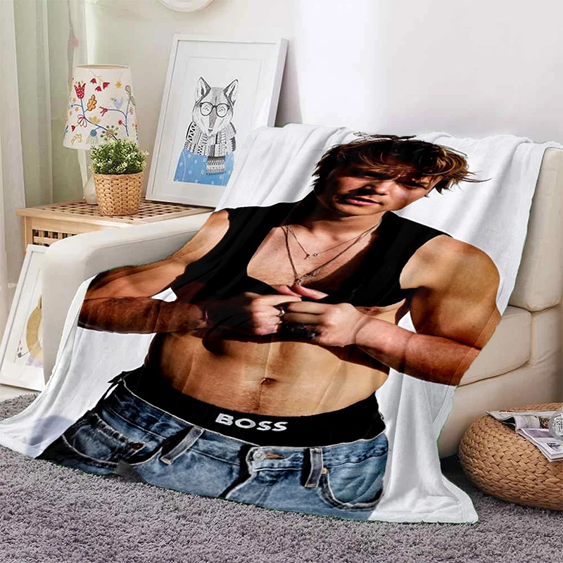 3D Rudy Pankow Star JJ Maybank Blanket,Soft Throw Blanket for Home Bedroom Bed Sofa Picnic Travel Office Cover Blanket Gift Kids