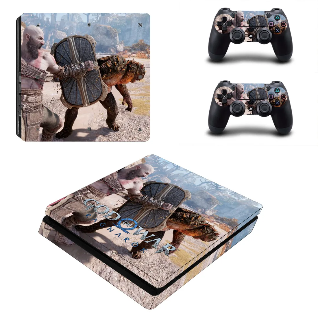 God of War-Autocollant Slim Skin pour console PS4, autocollant en vinyle, housse de protection pour contrôleur