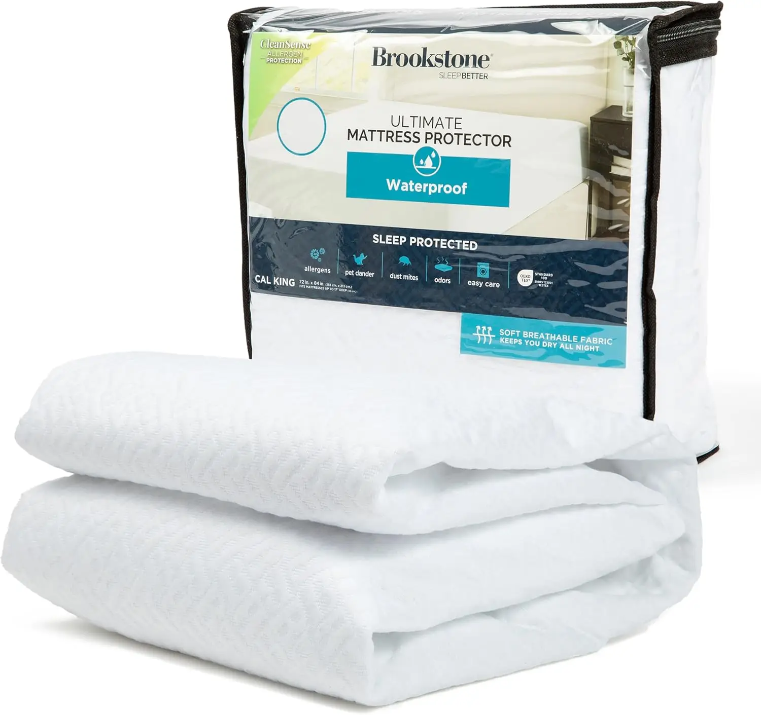 

Ultimate Waterproof Mattr Protector - Polyester Fabric Mattr Cover Protector - Cleansense Allergen Technology - Twin Size Bed,