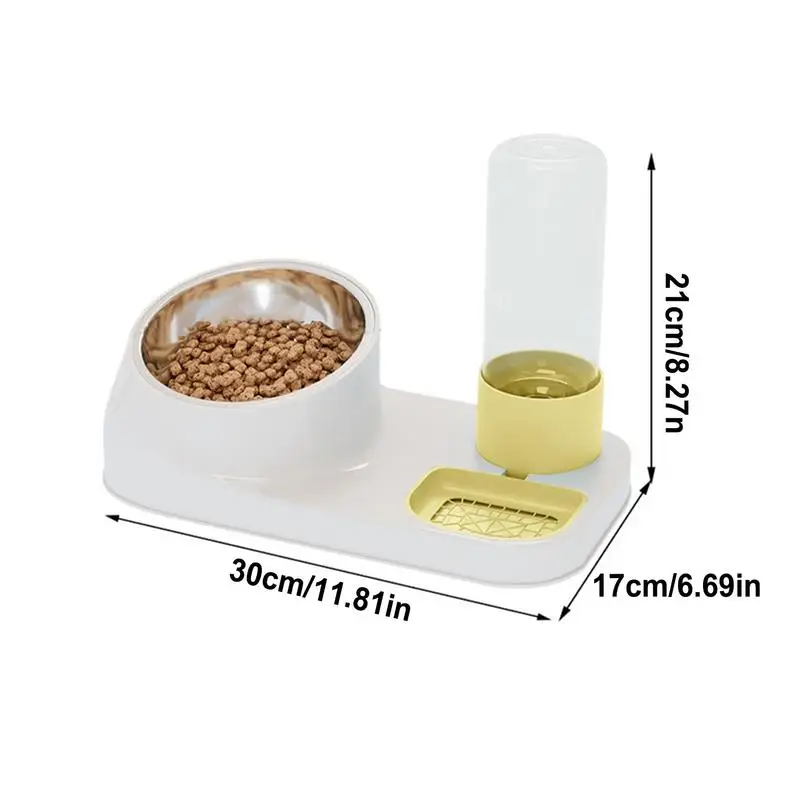 وعاء طعام القطط من الفولاذ المقاوم للصدأ وعاء للوجبات الخفيفة سقي غير قابل للانزلاق لتغذية القطط موزع الطعام الجاف للكلاب والجرو