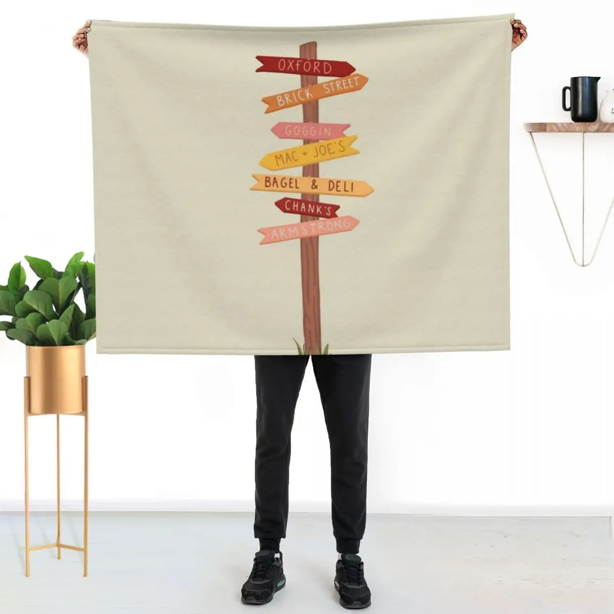

Miami University Sign Post Throw Blanket Flannel Fleece Soft Warm Throw Blanket