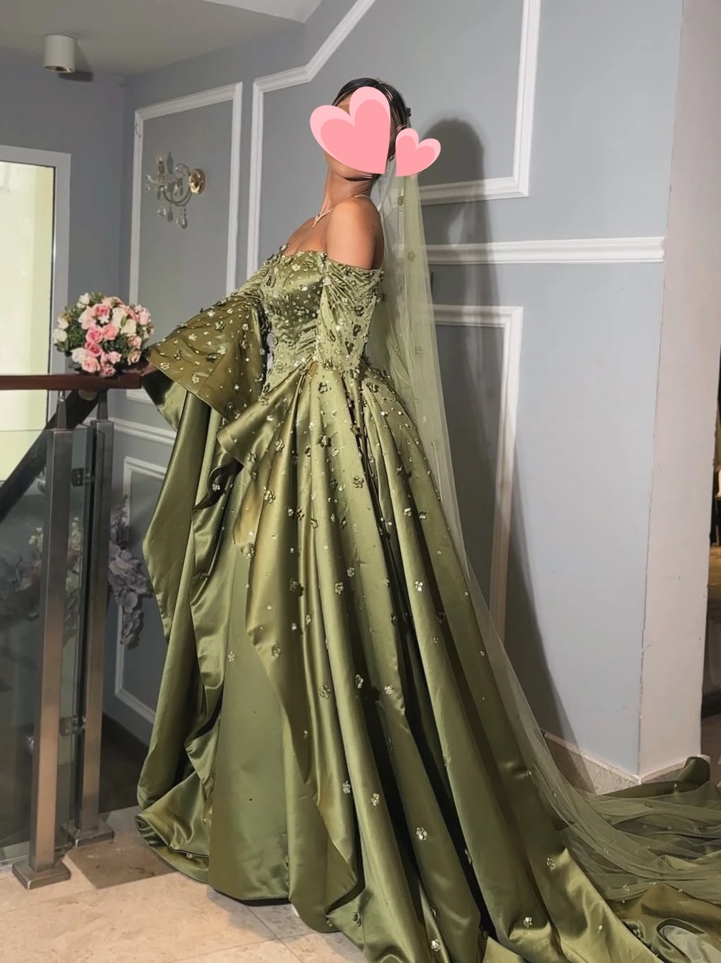 Oisslec vestido de baile elegante vintage doce contas verdes a linha barco pescoço personalizado ocasião formal vestido de baile vestidos de festa à noite