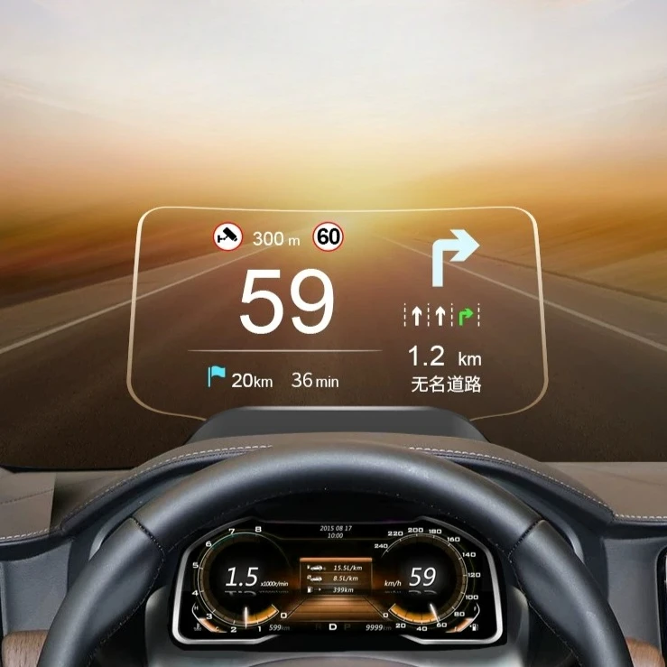 Universal Car HUD Head Up Display OBD Fault Detection Floating Projection Navigation Projector