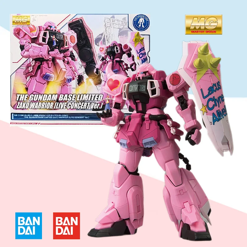 

Bandai Original MG 1/100 THE GUNDAM BASE LIMITED ZAKU WARRIOR LIVE CONCERT Action Anime PVC model kit Assembly toy gift for kids