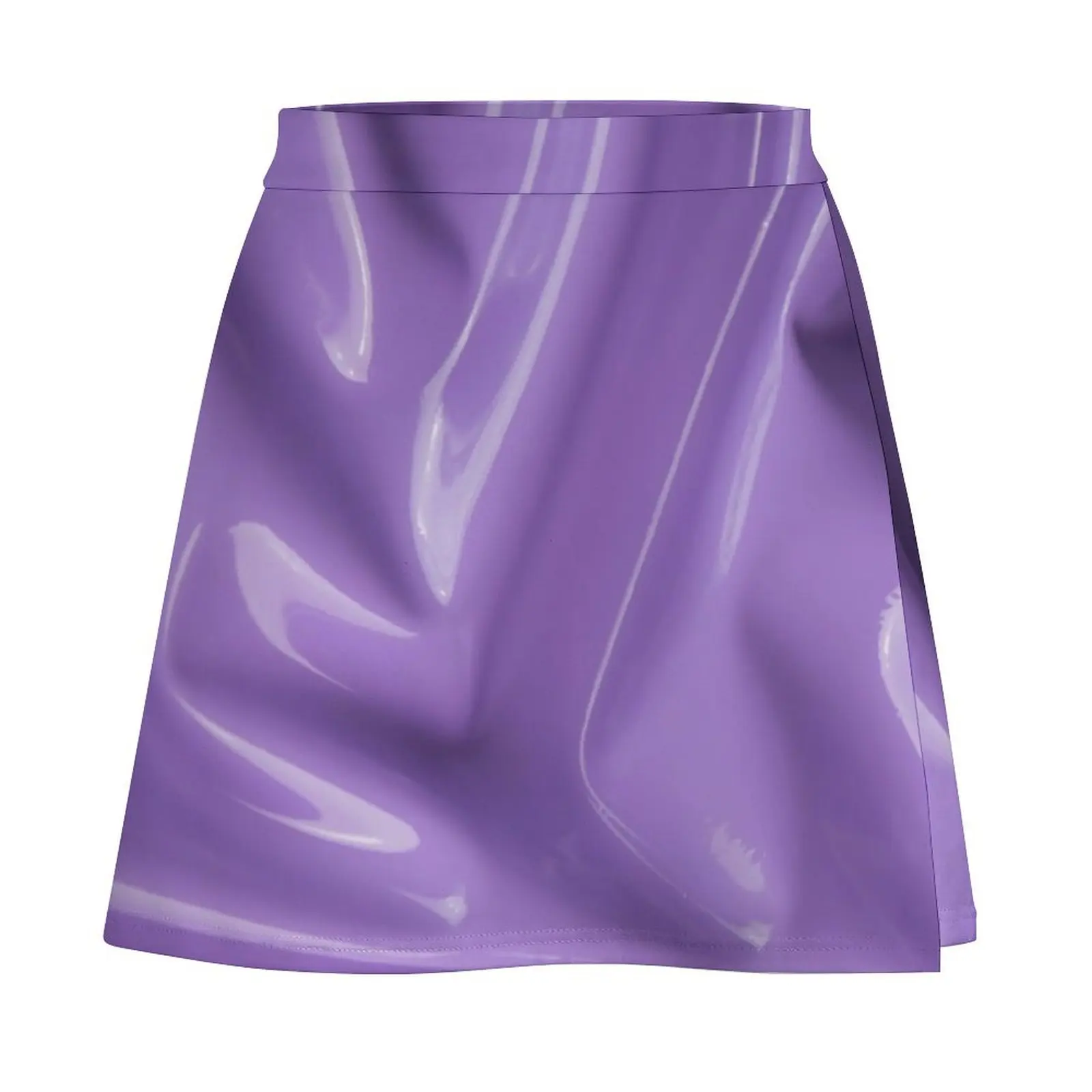 Purple Lilac Latex Mini Skirt night club outfit Womens dresses girls skirt dress