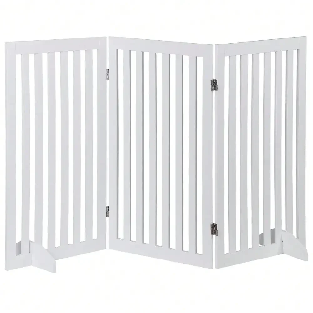 

Dog Gate Foldable Pet Gate for Doorways Stairs Indoor 3 Panels Dog Fences