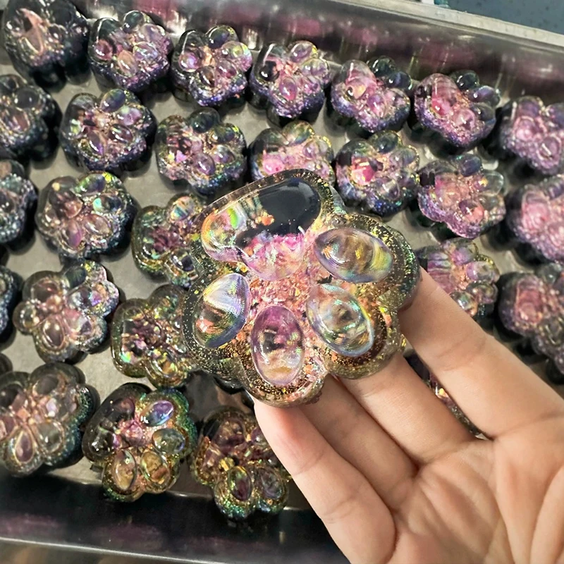 어두운 별이 빛나는 하늘 고양이 발톱 짜기 피젯 장난감, 부드러운 귀여운 고양이 발, 느린 리바운드 핀치 감압 장난감, 어린이 크리스마스 선물