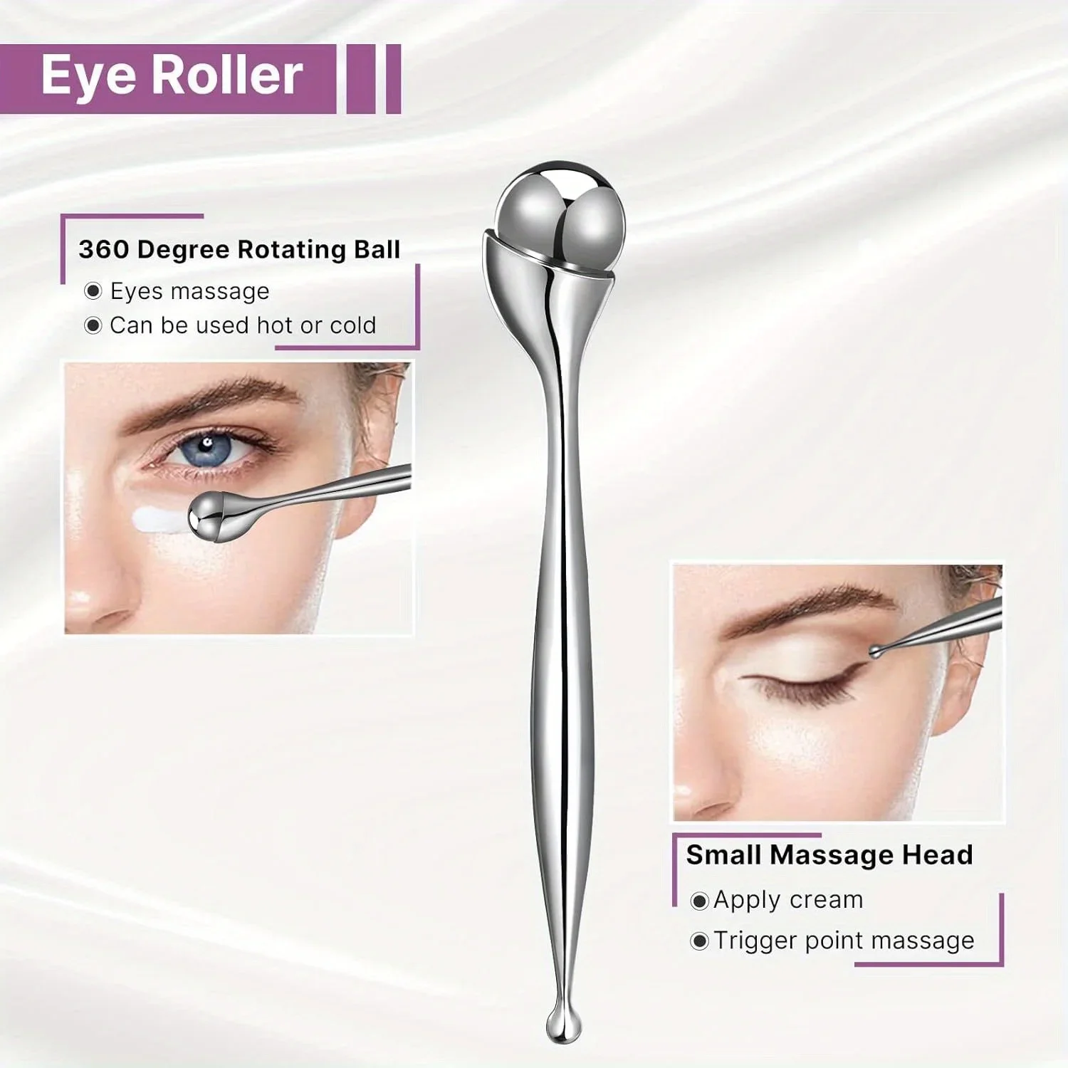 Newest Stainless Steel Full Body Roller Ice Roller Beauty Stick Face Eye Massager Face Firming Lifting Tightening Massage Tools