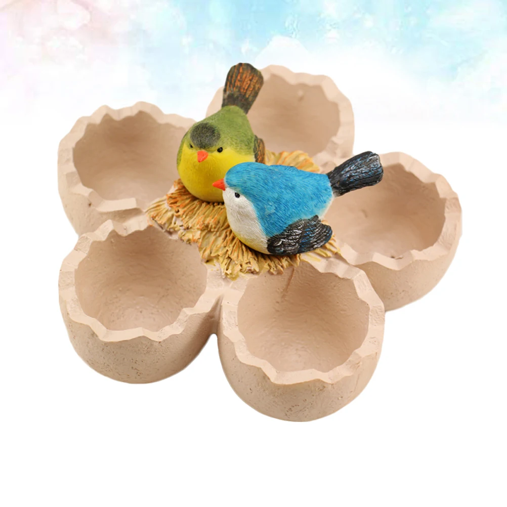 

1pc Creative Resin Flower Pot Mini Planter Succulent Cactus Plant Decor Home Office OrnamentGardenSupply