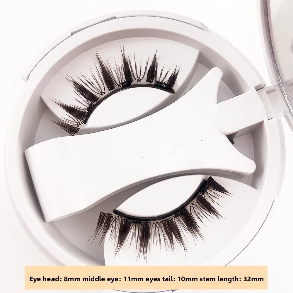 Herhaaldelijk magnetische wimpers met applicator Natuurlijk Geen lijm vereist Manga-wimpers Gemakkelijk te gebruiken magnetische valse wimpers