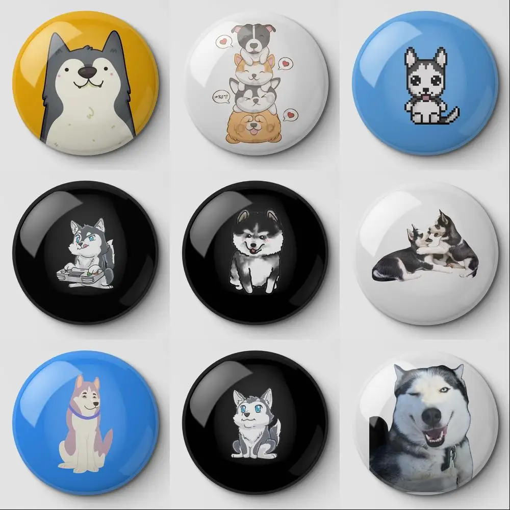 Kawaii Husky Aphmau Meow Plushies Anime Cats Oxygen Mug Soft Button Pin Customizable Fashion Brooch Cute Lover Creative Jewelry