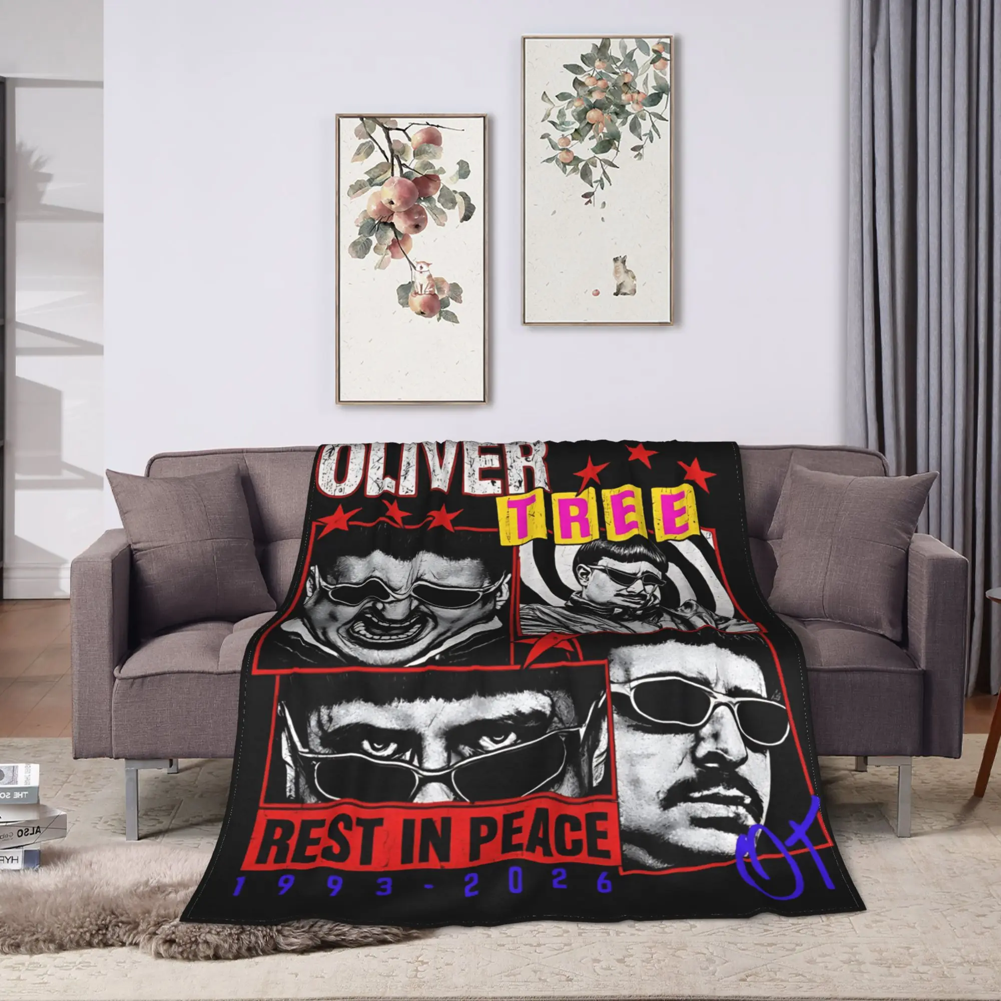 In loving memory OT Oliver Tree Rest In Peace 1993 to 2026 Blanket Soft Cozy  Throw Blanket Winter Adults Bedroom Bedspread