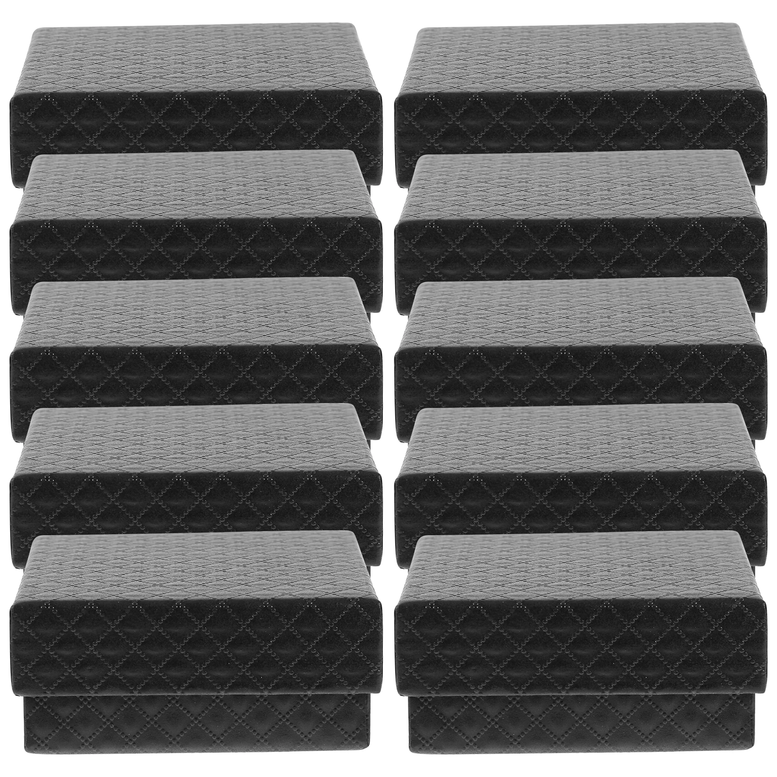 

10pcs Red Jewelry Gift Boxes for Necklace Ring Earrings Bracelet Lightweight Durable Fabric Storage Display Case Small Box