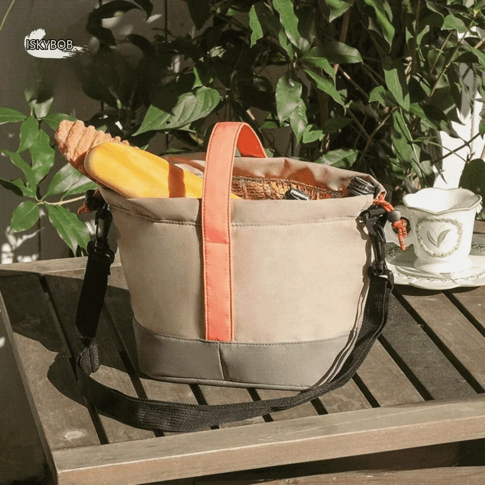 

With Handle Lunch Box Bag Thickened Adjustable Straps Food Thermal Tote Reusable Waterproof Portable Food Organizer Bag Travel