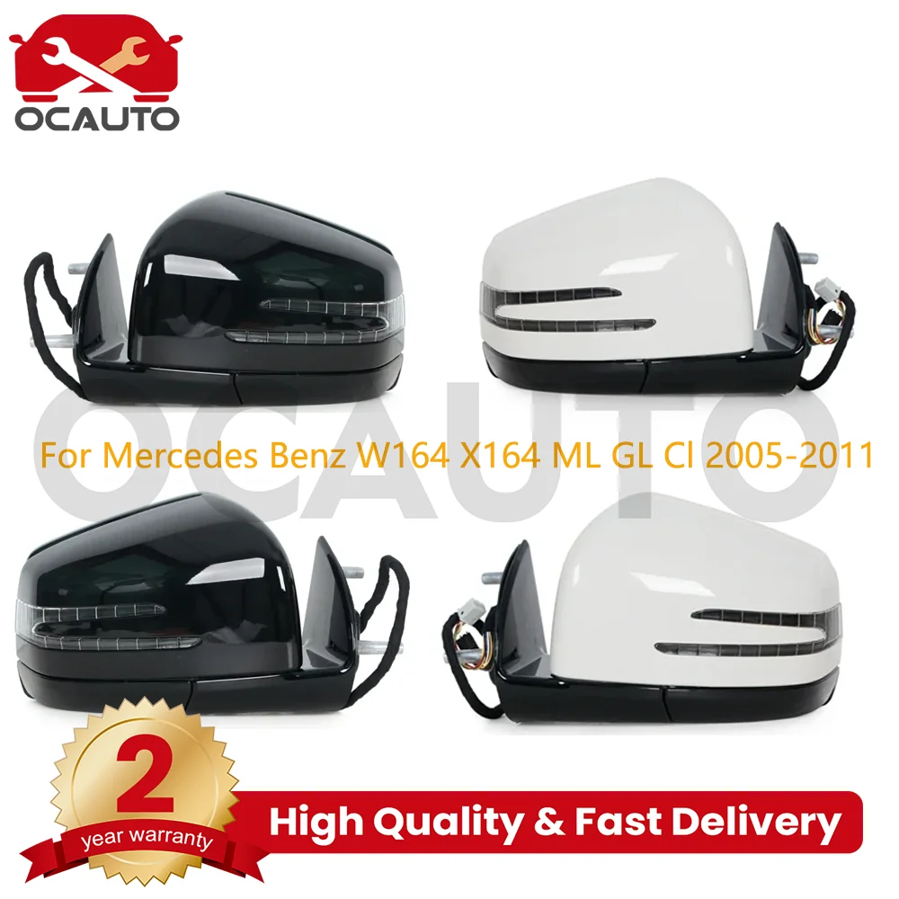 1668100164 1668100264 Car Power Rear View Mirror Side Door Mirror Assembly Black For Mercedes Benz W164 X164 ML GL Cl 2005-2011