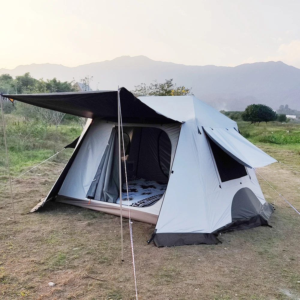 Outdoor Camping Tent With One Rooms 1 Shelter Waterproof Extra Large Space  4-6  Persons Family Tent