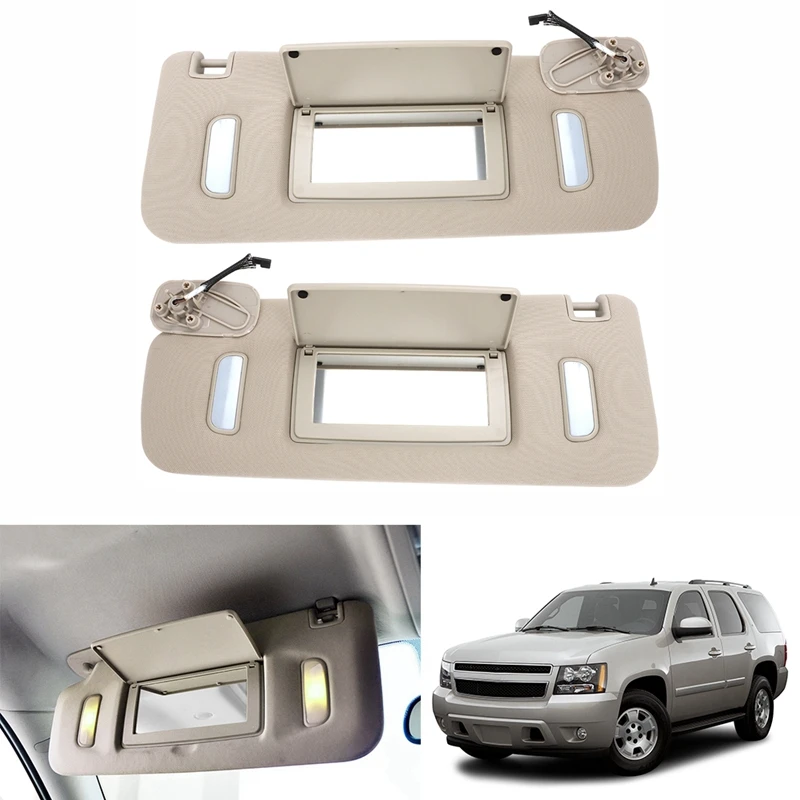 Car Left Right Side Sunshade Sun Visor For Chevrolet Tahoe Suburban GMC Yukon Sierra 2007 2008 2009 2010 2011 2012 2013 2014