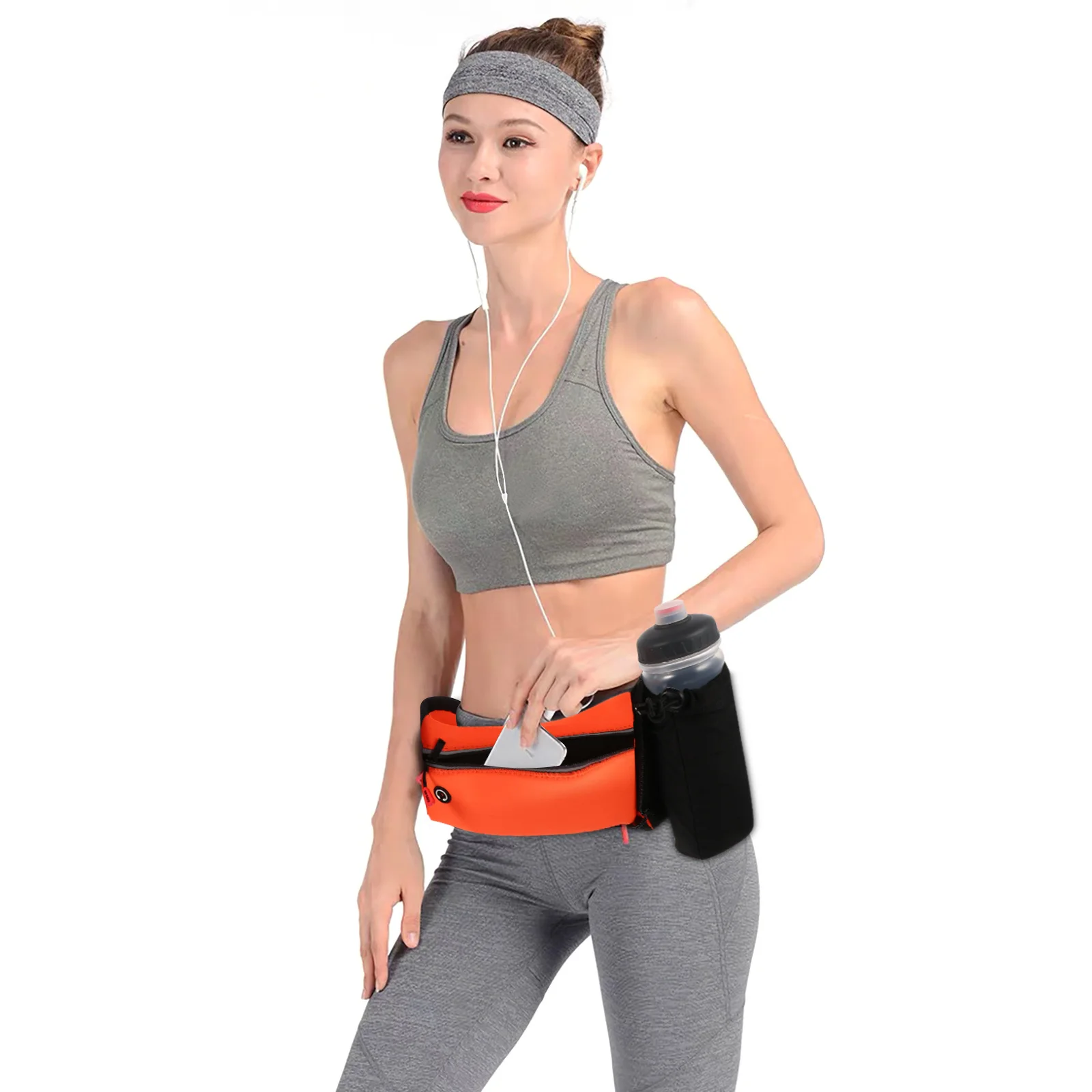 Water Resistant Waist Bag Lightweight No Bloating High Capacity Phone Pouch for Sports Running Jogging Travel Smooth Zipper