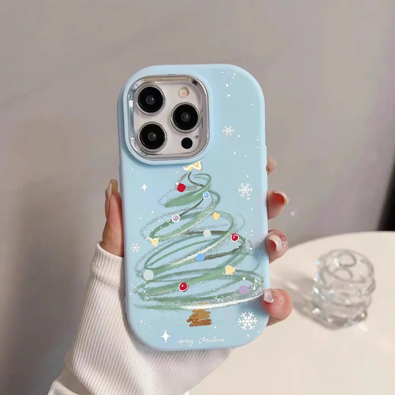 حافظة لهاتف هواوي نوفا 10 7 9 SE P30 Pro Honor 50 غطاء شجرة عيد ميلاد سعيد هدية طلاء السيليكون عدسة معدنية Fundas الكورية #5