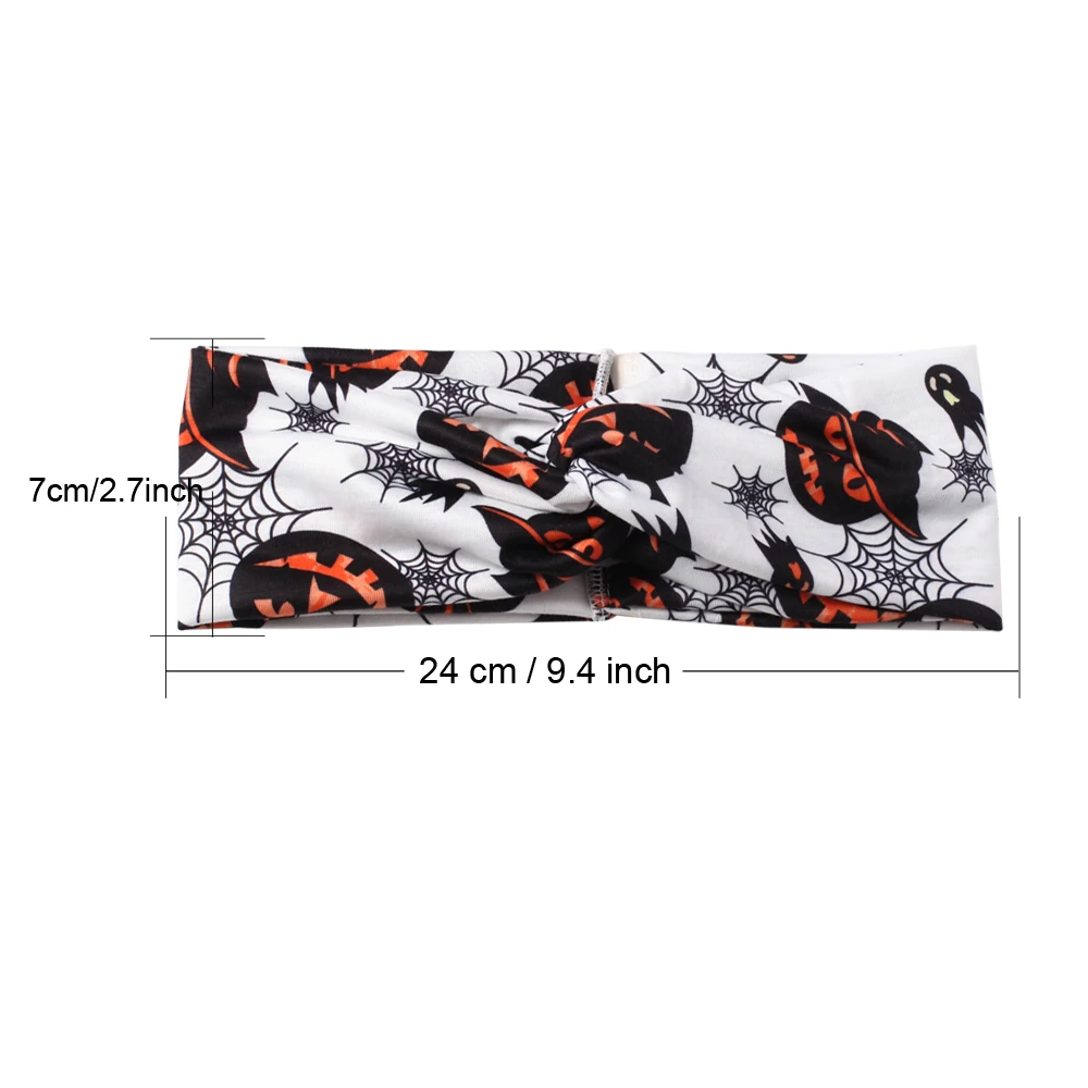 Halloween Headbands for Women Ghost Skull, Pumpkin, Spider Web, Bat Pattern Hair Accessory
