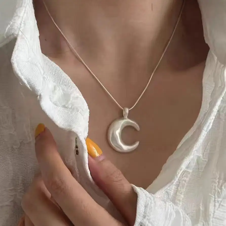 

Jenny&dave Brushed Moon Necklace Sweater Chain 2026 Jewelry Necklace Necklaces For Women