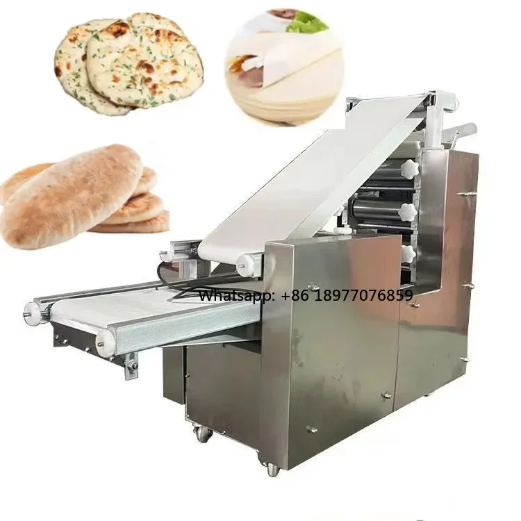 2026 Flat Naan Arabic Pita Bread Chapati Pancake Roti Maker Flour Tortilla Making Machine Fully Automatic Motor 2200W High Capac
