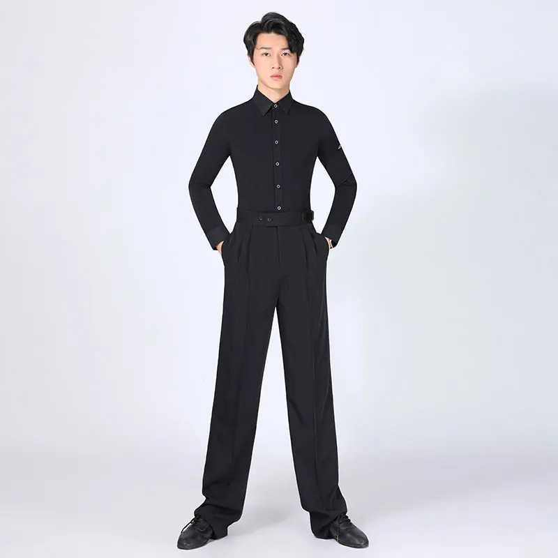 

Danbauro Latin dance dress advanced sense suit adult men's ballroom performance shirt professional Moden dance pants