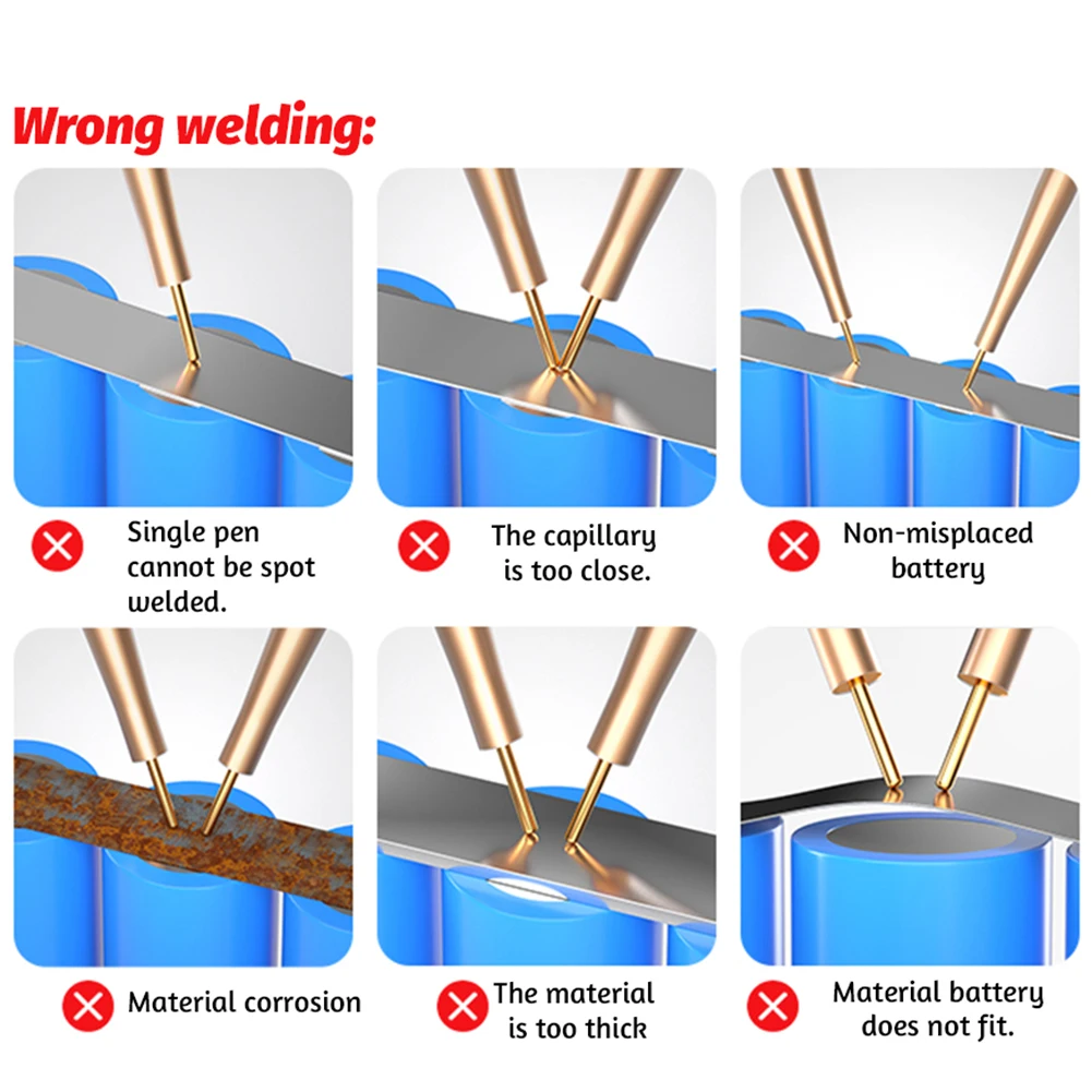 Handheld Spot Welding Machine 11 Gear Adjustable Automatic and Manual Modes Battery Spot Welding Machine for DIY 18650 Battery