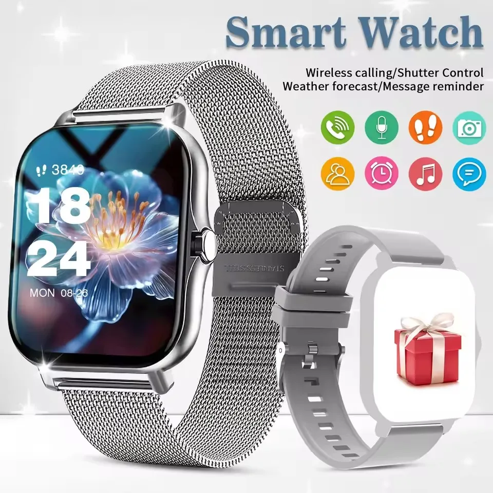 

New Smart Watch 2025 Heart Rate Weather Sleep Monitor Blood Oxygen Bluetooth Call Waterproof Smartwatch Multifunctional Watches