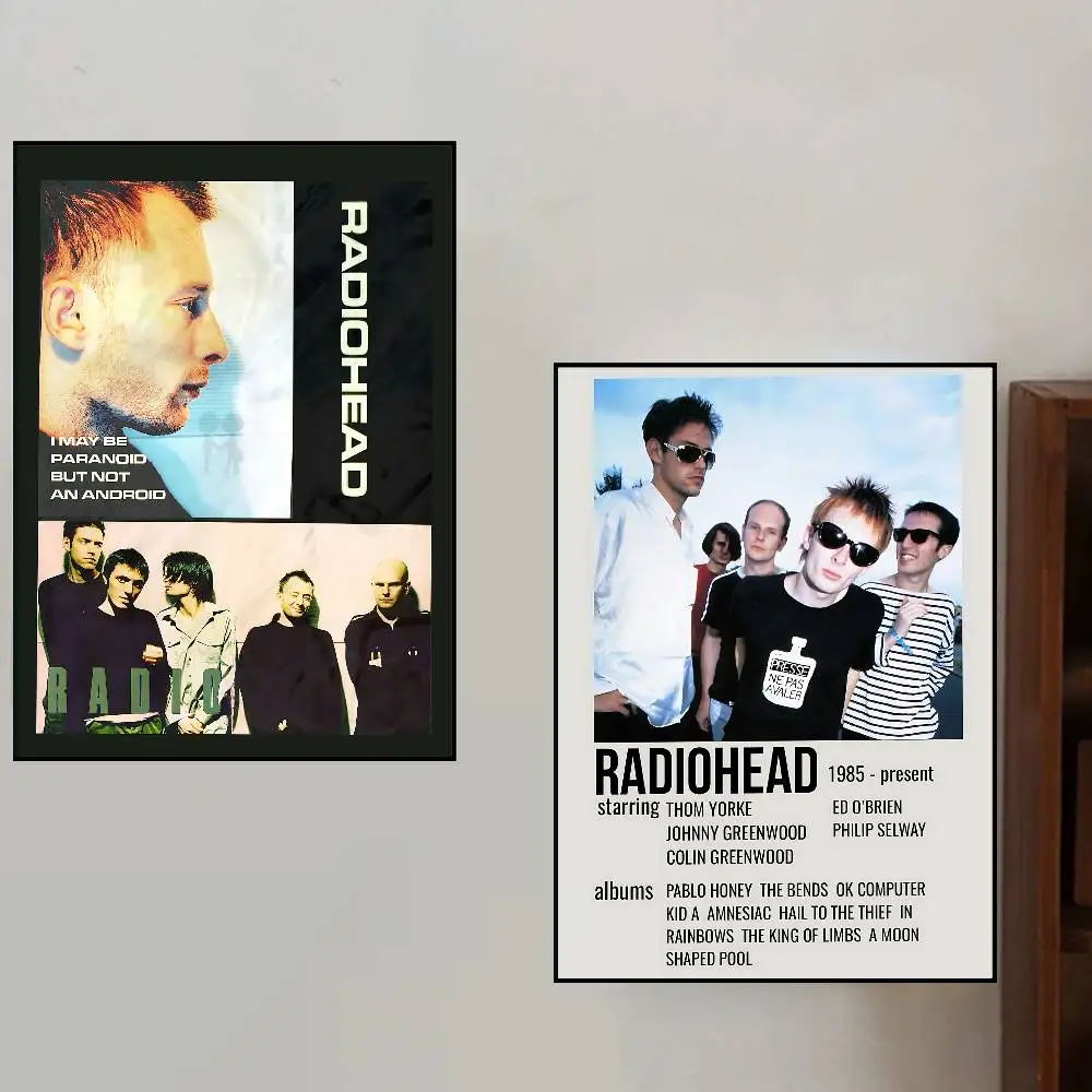 Rock Band R-RadioheadS Posters Living Room Bar Cafe Quality Canvas Vintage Style Comics Painting Art Home Wall Decor Picture