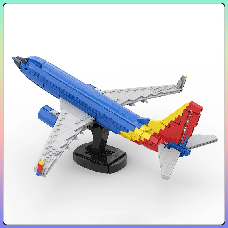 Flight Series MOC Boeing 737 – Southwest Heart Aircraft Building Block Model Set Originality DIY Children's Toys Christmas Gifts