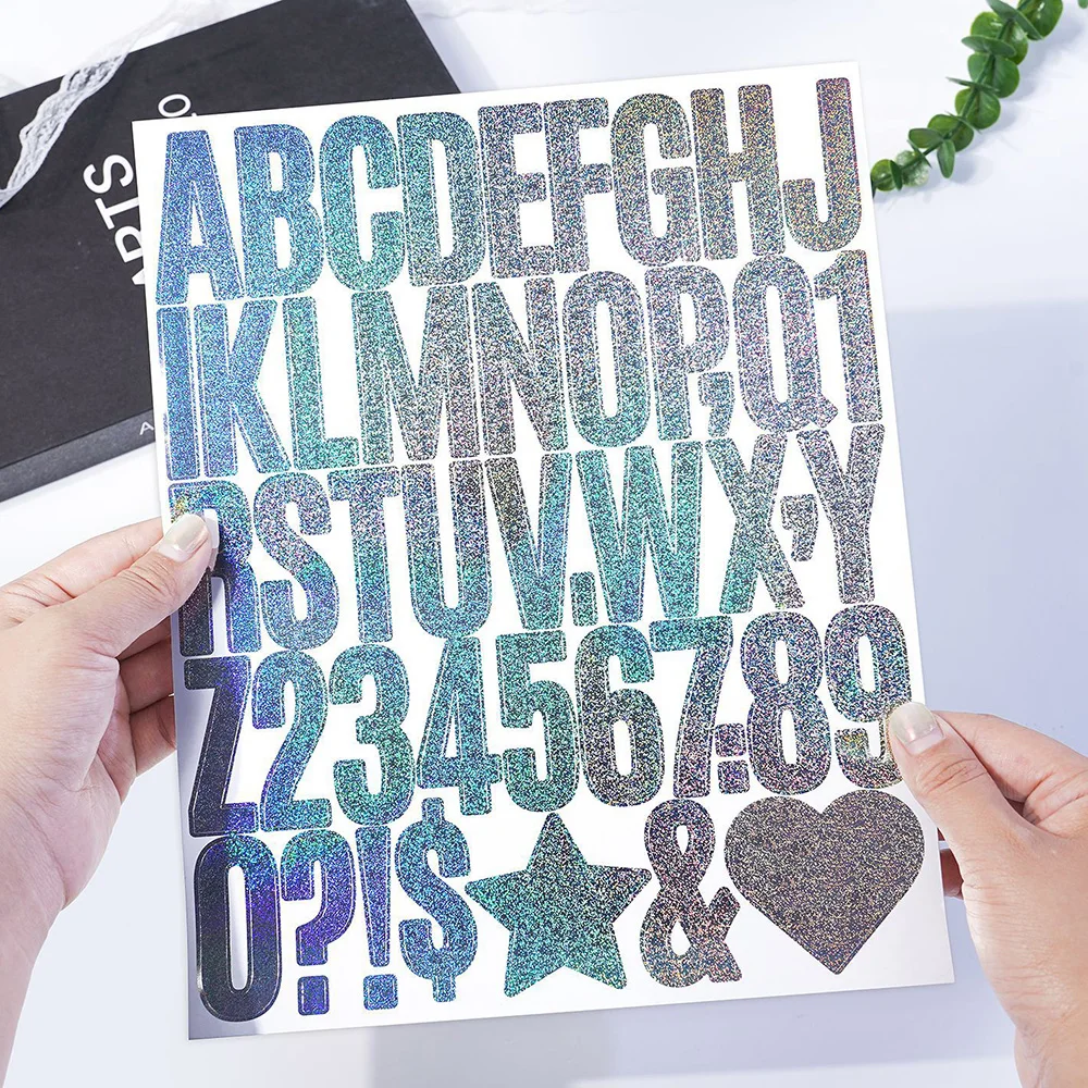 2 Inch Gold&Silver Letter&Number Stickers-Perfect for Gift Decor,Classification Labels,Christmas&Festival Decor,Custom Stickers