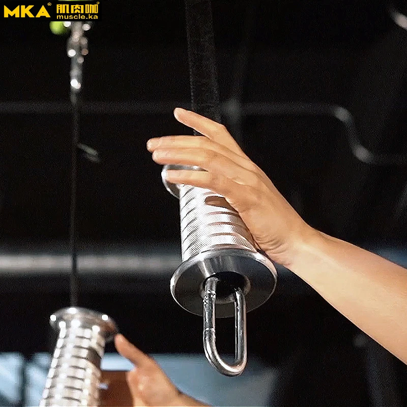 MKA Conical Rope Handles with Two Hooks Home Comfort Grip Heavy Duty Pulldown Attachment for Sports Tricep Biceps Fitness Work