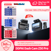 2025 New DDPAI Dash Cam Z50 Pro 4K Car DVR Night Vision 5GHz Wi-Fi GPS ADAS 24h Parking mode Support Front and Rear Camera