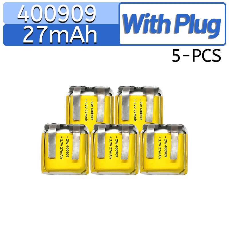 5PCS 3.7V 501010 501012 401010 401012 400909 Polymer Lithium Battery For I7 I8 I9 I10 I12 TWS Earphone Headset MP3 MP4 Toy GPS