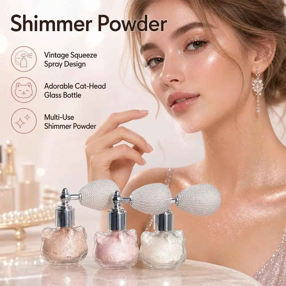 Glänzendes Glitzer-Körperpuder Highlighter Diamant Hochglanz-Glitzer Körperbronzer Highlighter-Puder Gesichtskontur Funkelndes Make-up – Detail 7