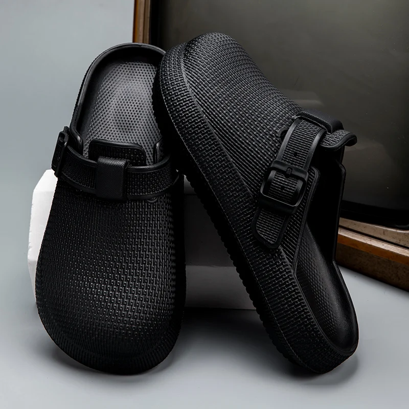 

Мужские классические садовые туфли 2026: повседневные водонепроницаемые пляжные шлепанцы, летние сабо из ЭВА, плоские сандалии для отпуска и бассейна